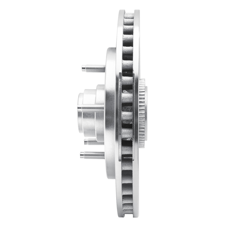 Ford Expedition Brake Rotor (1) - Front Left - R1 Concepts - Drilled & Slotted - Silver - `97-`00